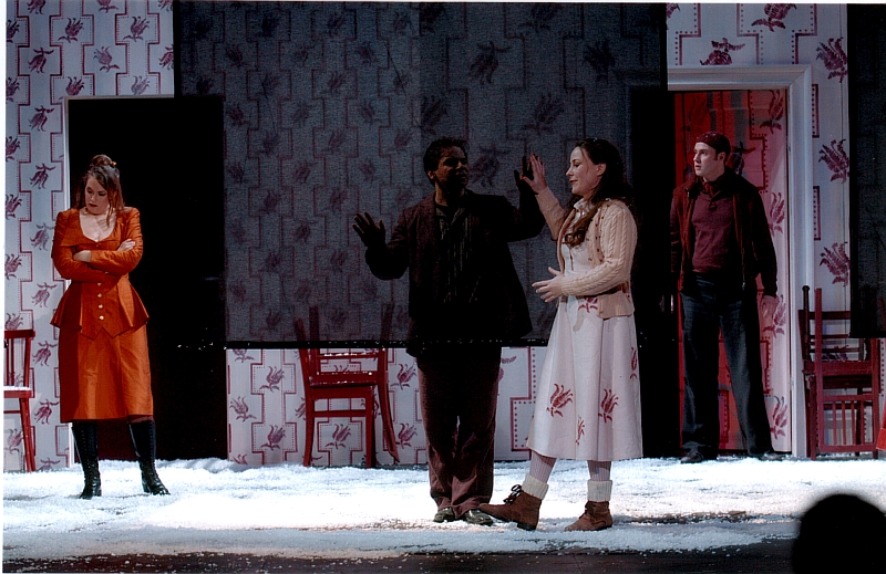 La Bohème, Oper von Giacomo Puccini, Mittelsächsisches Theater Freiberg, 2004, Regie: Cornelia Just, Bühnenbild: Cornelia Just/ Wiebke Horn, Kostüme: Wiebke Horn, Musikalische Leitung: Hinrich Horstkotte, Fotos: Detlev Müller