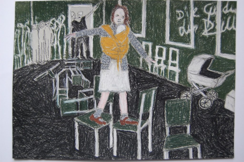 Der kaukasische Kreidekreis, Ein Vorspiel und fünf Akte, Drama und Verse von Bertolt Brecht, Musik von Paul Dessau, Landesbühnen Sachsen, 2010, Regie: Arne Retzlaff, Bühnenbild und Kostüme: Cornelia Just, Fotos: Martin Krok